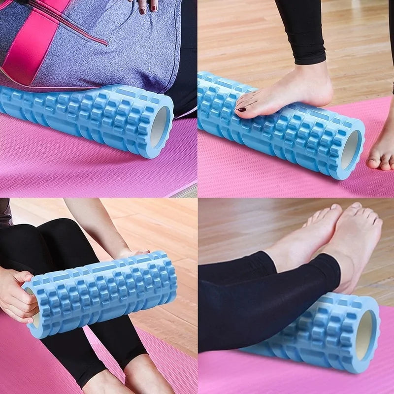 Fitness Foam Roller Set: Yoga Column &amp; Soft Yoga Block